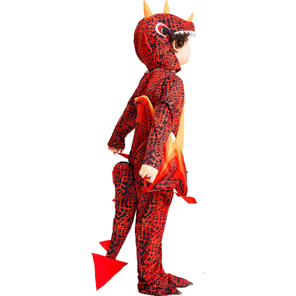 Barnens dinosaurie jumpsuit kostym halloween kostym unisex pojkar flickor dino outfit Pterosaurier 4-6 ans