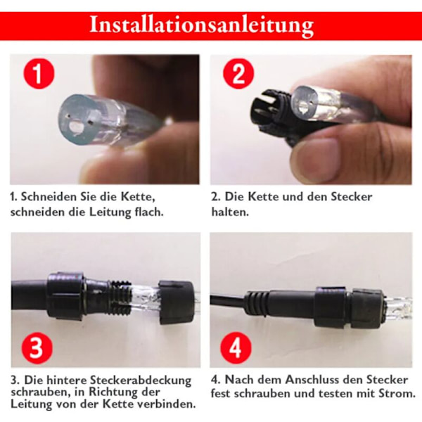 LED Ljusslang - 12M - Inomhus/Utomhus - Partydekoration Ljus IP44
