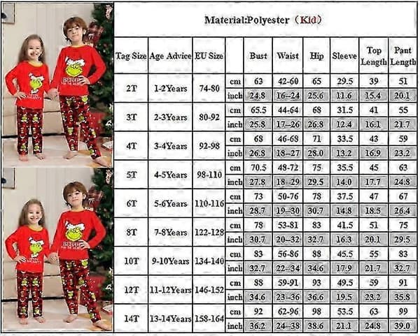 Jul Familj Matchande Pyjamas Sovkläder Jul Grinch Tryckt Vuxen Barn Spädbarn Sovkläder Pyjamas Set Pojkar Boys 3-4Y