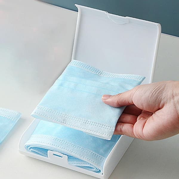 2 stk. Smykkeopbevaringsboks Kosmetik Sanitetsbind Opbevaringsboks Hvid White