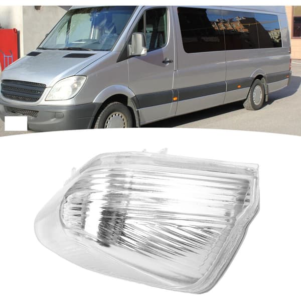 Vanntett blinklysglass for sidespeil EMPID0021 Venstre side erstatning for Benz Sprinter