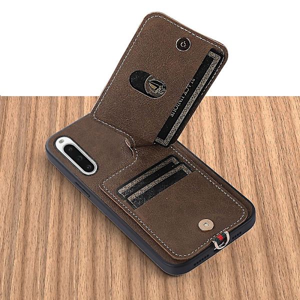 For Sony Xperia 10 V PU Lær+TPU+PC Kickstand Deksel Roterende Kort Holder Telefonveske