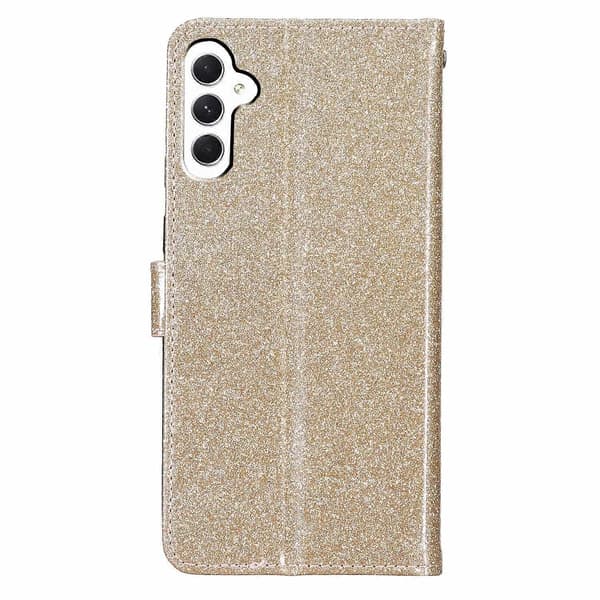 Glitterpulver Flip Lær Telefondeksel For Samsung Galaxy A36 5G