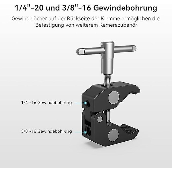 Smallrig 10 tommers magisk arm med superklemme stor krabbe klemme klips for monitor LED-lys - Kbum2732