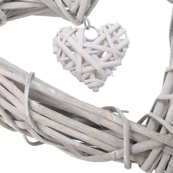 Dørkrans Flet Hjerte Krans Hjerteformet Rattan DIY Håndværk *H-FO-