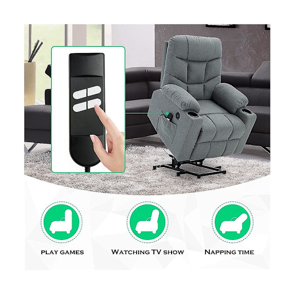 Elektrisk sofa fjernkontroll erstatning, 5 pin 4 knapp strøm recliner fjernkontroll erstatning for Okin Limoss