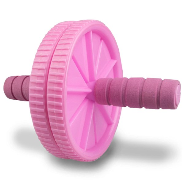 Phoenix Fitness Ab Roller - Vatsarulla vatsalihasten harjoitteluun ja keskivartalon harjoitteluun kotona ja kuntosalilla vaahtokahvoilla - Pinkki