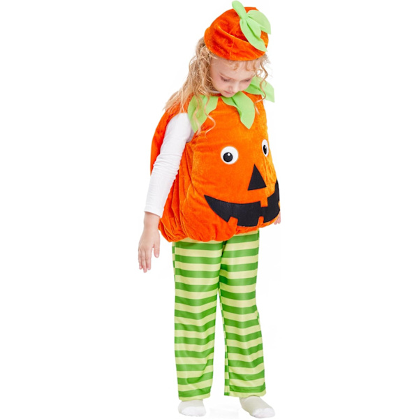 Halloween-kostymer för barn, varm pumpaväst för pojkar och flickor Pumpadräkt 2-3 Jahre