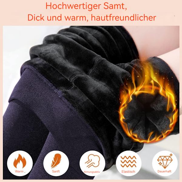 Tencoz Termiska Leggings för Kvinnor Hög Midja Opaque Långa Leggings Med Tjock Fleece Foder Varma Vinter Leggings Stretchiga Strumpbyxor/Byxor,