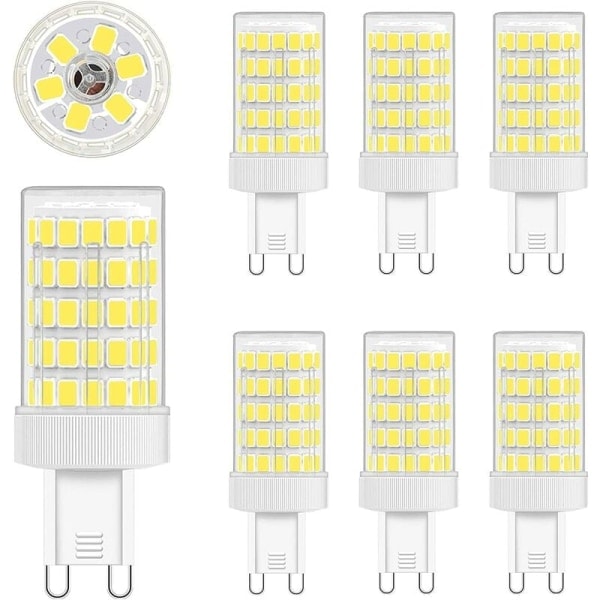 G9 LED-pære, kald hvit, 10W G9-pære 6000K pære, 6-pakning