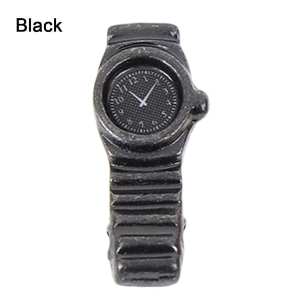 Dockskåpsklocka Mini Modell Leksak SVART Svart Black