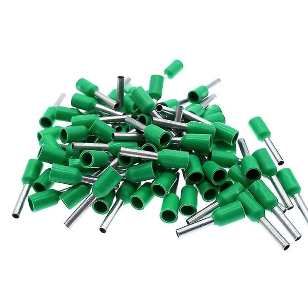 1000 st isolerade hylsa elektriska stift Crimpterminaler 20 AWG /0,75 mm² sladdändkontakter, grön Grön