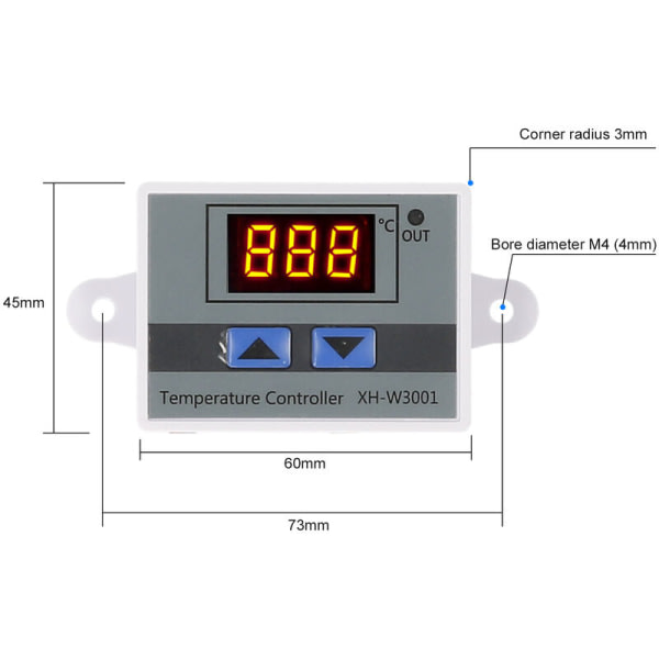 Digital display Digital fuktighetsregulator Fuktkontrollinstrument, kontrollomkopplare befuktning, fuktighetskonstant kontroll (110-220V)