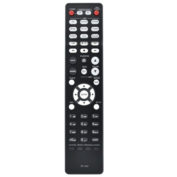 RC-1234 AV-modtager fjernbetjening til Denon PMA-600NE DCD-600NE forstærker