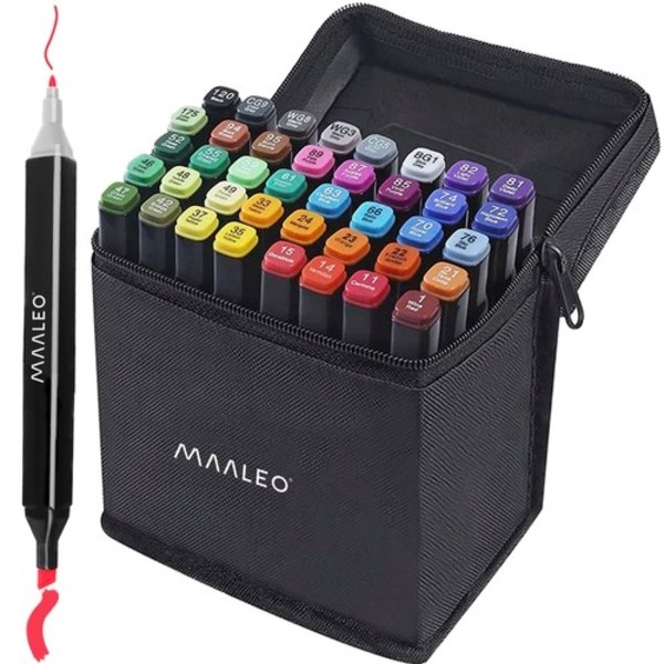 40-pakkaus - Kaksisuuntaiset värikynät kotelossa Multicolor multifärg