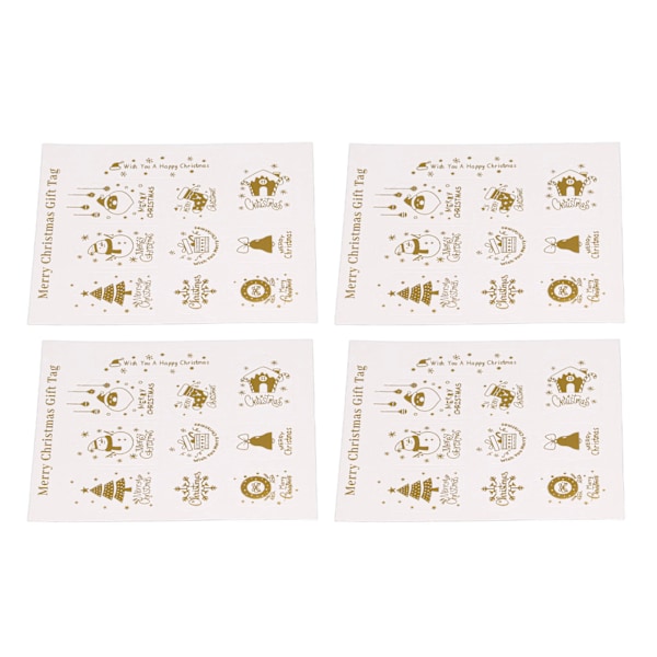 200 stk julegavemerker Multi Graphic Tykk DIY julegavepapirmerker med snor 0.1