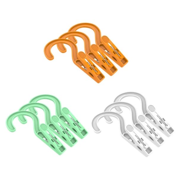 6 stk klesklyper Tørkeklype ORANGE oransje orange