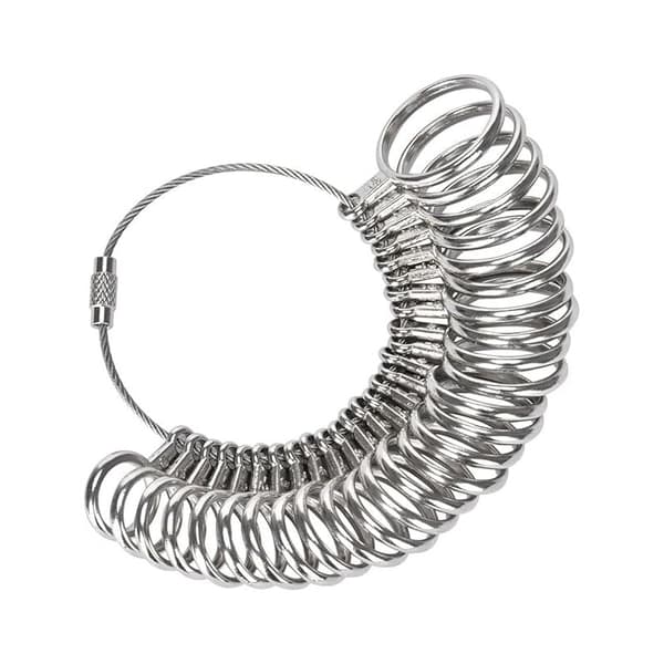 Ring Sizer Måler 41-76 Fingerstørrelsesmåler Ring Sizer Værktøj med 3 Måleskalaer (EU, US, UK)