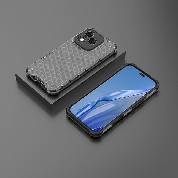 Honeycomb Støtsikkert Telefondeksel Kompatibelt med Honor 400 Lite Black