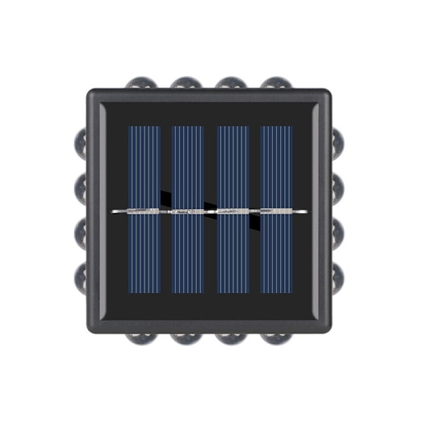 Solar Vägglampa, LED Solarlampa för Utomhusträdgård, IP65 Vattentät Fyrsidig Solar Grind Utomhus LED Vägglampa