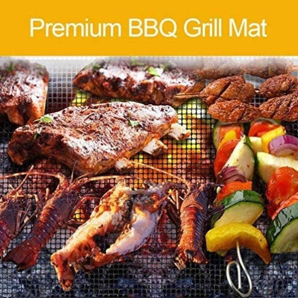 INF Non-Stick Grillnet, BBQ Madlavningsnet, 3-pak, Sort