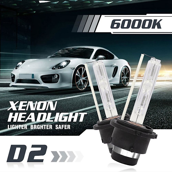 D2R/D2S/D2C 35W HID-frontlykter, erstatningslyspærer (1 par) BBT 6000K