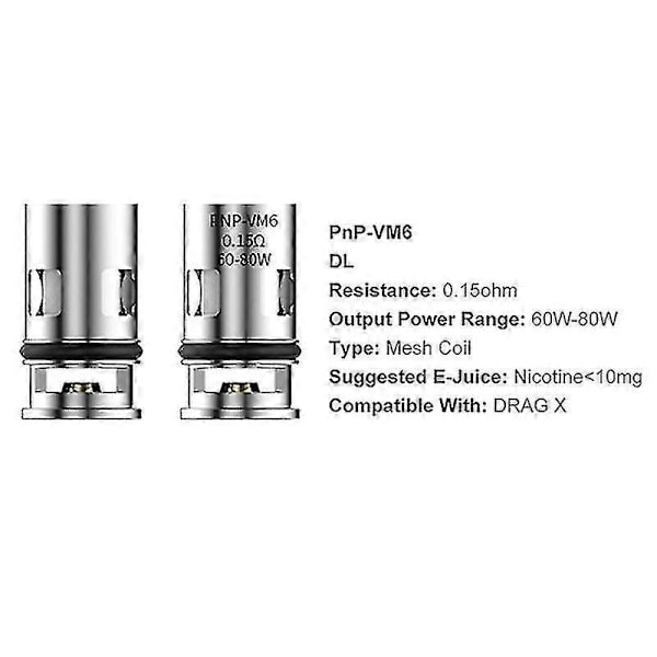 10 kpl Pnp-haihdutuskäämi Vm6 0,15ohm Pnp-käämi Drag X/drag Max /argus Pro /argus X /argus Gt