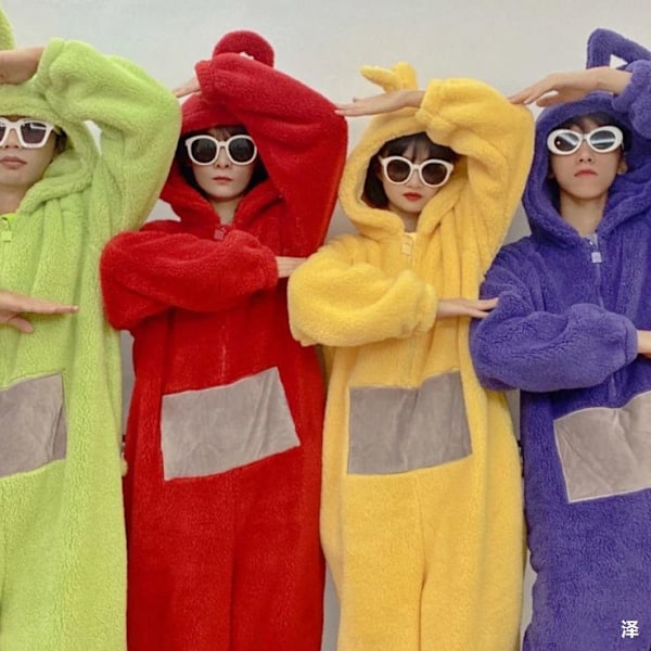 Teletubbies Pyjamas Voksne Barn Gutter Jenter Søte Jenter Tegneserie MJ51 Hjemmekler Vinter Tykk Varme Green Dipsy S 150—157cm