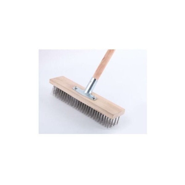 Stålbørste kost, 30 cm med metallhåndtakholder - Ø 28 cm - kostehode - høykvalitets bøketrekropp Nespoli..DEBUNS