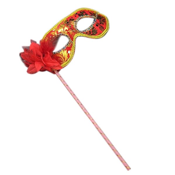 Partymasker Venetiansk Maskerade RØD Rød Red