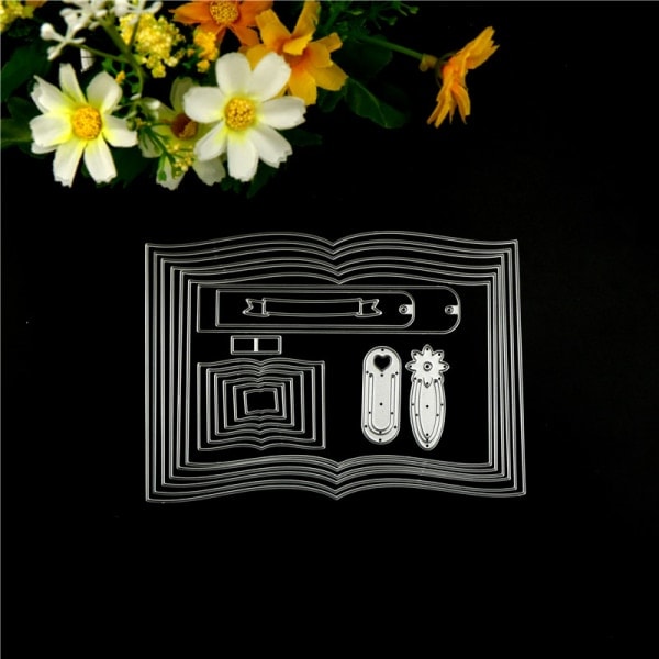 IC Vivid Books Ram Anpassad Schablon Metall Skär Dies DIY Scrapb