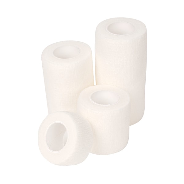 2 stk. farvet elastisk sports selvklæbende bandage hånd- og håndledsbandage til at binde ko-ben og bordben beskyttende bandage White 10cm*4.5m