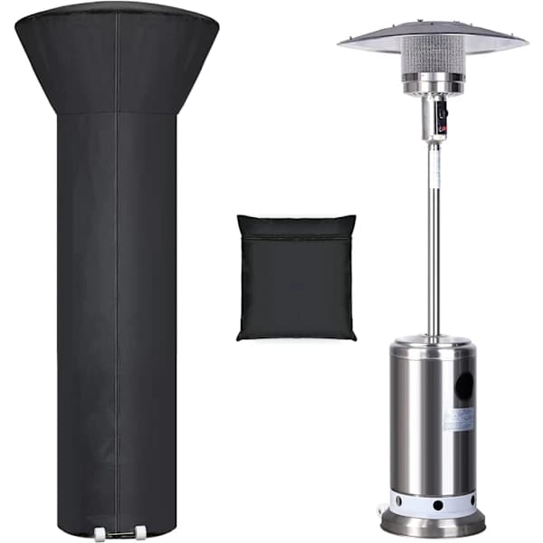 Patio Heater Cover with Zipper and Storage Bag, Waterproof, Dustproof, Windproof