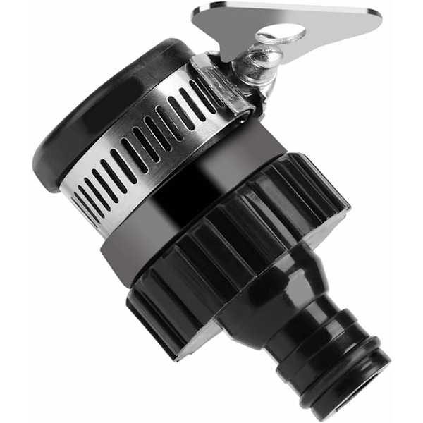 Universal vandhaneslangekobling til bilvask, haveslange, hurtigkobling, haneadapter, diameter mindre end 16 mm (sort)