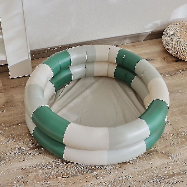 Pool Buoy Rund Uppblåsbar Pool Stripe Backyard Kiddie Pool - Premium Utomhus Simbassäng För Barn