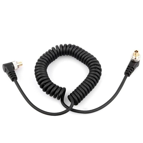 BY-110 30-100cm fjærkabel hann til hann PC til PC synkroniseringskabel ledning for blits Speedlite