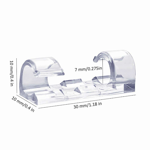 Smart Cable Holder - Transparent and Self-Adhesive 40 Pack