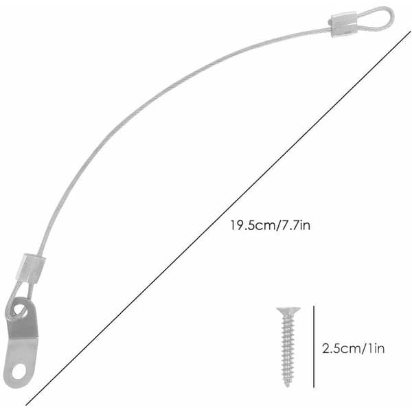 4 stk. Quick Release Pins, 6,3 mm Top Pin Diameter, 51 mm Total Længde, 40 mm Effektiv Længde med 316 Rustfrit Stål Lanyards