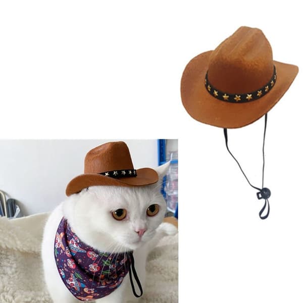 Mini Cowboyhatt for katt og hund