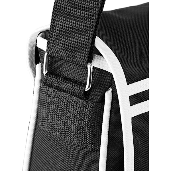 Bagbase Retro Justerbar Messenger Bag (12 Liter) One Size Bla Black/Whit Black/White One Size