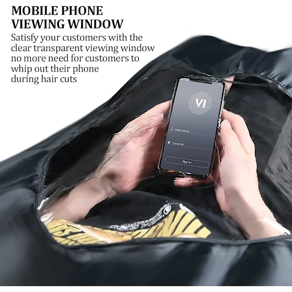 Frisørkjole Barber Cape, Klippekapper, Full Lengde Vanntett Frisør Frisør Cape for Hårstyling, Klipp og Farger D