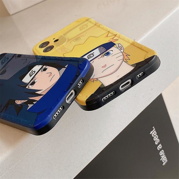 Anime Naruto Sasuke phone case för Iphone 13/11/12pro Max case Xs/xr Anti-drop 7/8p mjukt cover Spiral Naruto iPhone X och XS