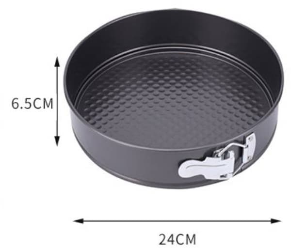 Springform bageform med enkelt bund - varmebestandig og nem at rengøre - bageform - diameter 24 cm - stål med non-stick belægning