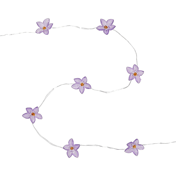 20 blommor varmvita mikro LED-ljussträngar