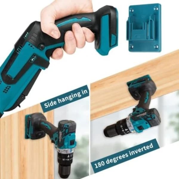 6-pack Väggfäste Maskin, Verktygshållare för Makita 18 V Elverktyg, Verkstadsförvaring (blå)