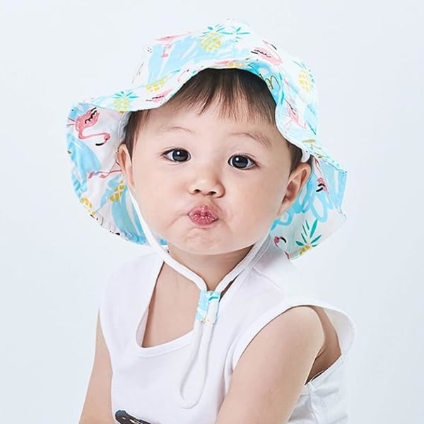 IC UPF 50+ Solskydd Bredbrättad Baby Solhatt Söt Sommar Strand Baby Solhatt Baby Hattar Flicka