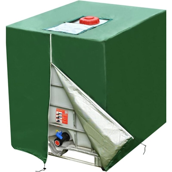 1000L Anti UV 420D Tankskydd med Dragsko Dragkedja IBC Behållarskydd Vattentank