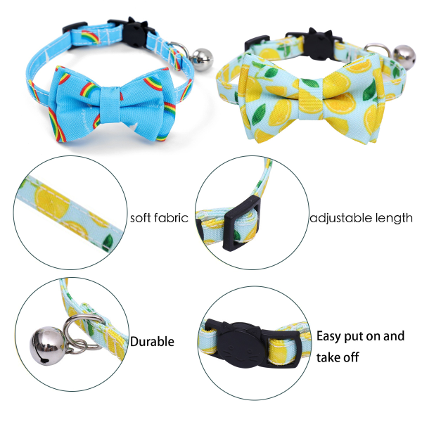 IC 2 st litet hundhalsband, hundhalsband med fluga, sött djurhalsband S 1.0*28cm