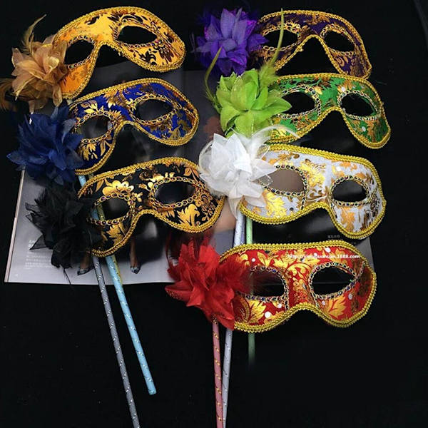 Partymasker Venetiansk maskerade BLÅ Blå Blue