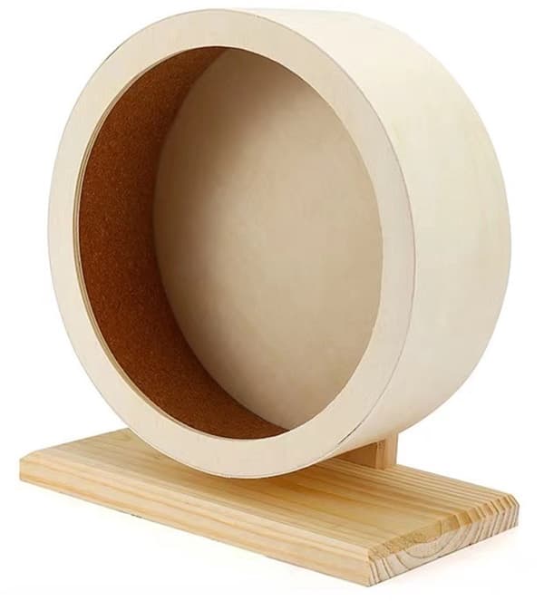 Hamsterhjul (material: trä- kork löpyta- sluten löpyta- halkfri)